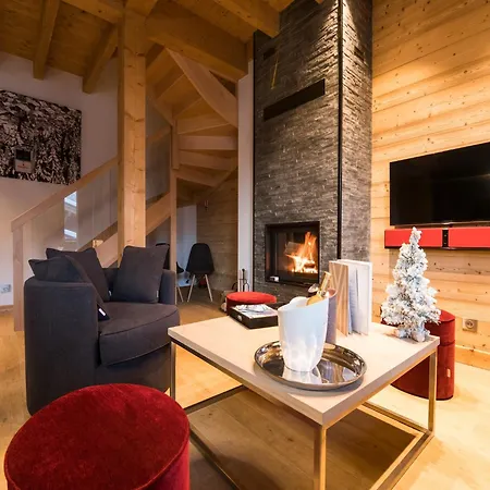 With Fireplace In Megeve Chalet Praz-sur-Arly